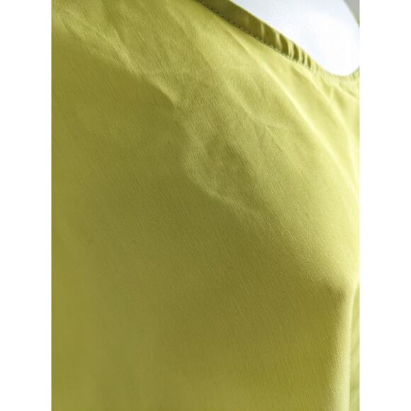 KBF Womens Size Small Top Blouse Olive Green Scoop Neck Sleeveless - Picture 4 of 13